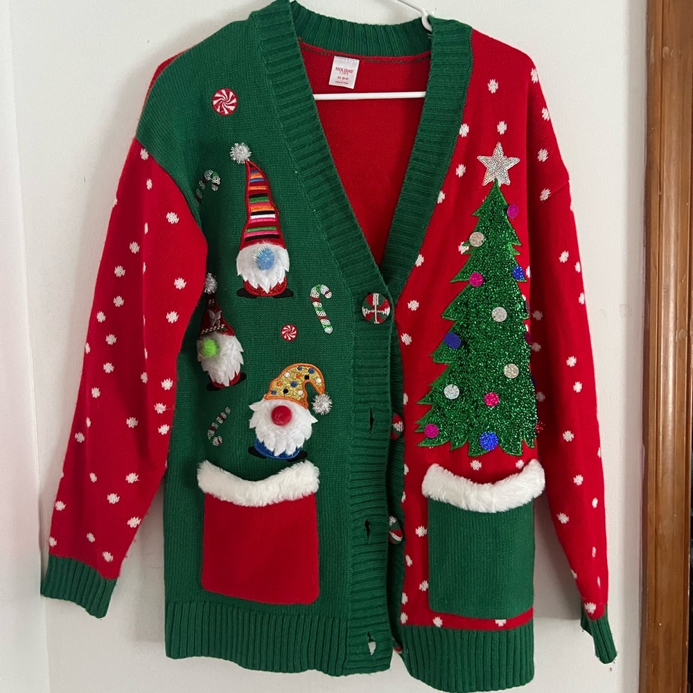 Ugly Christmas Sweater Button up